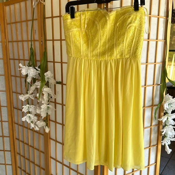 BCBG MAXAZRIA yellow dress sz 10